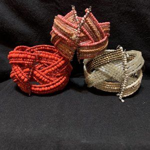 Seed Bead Memory Wire Cuff Bracelet Collection